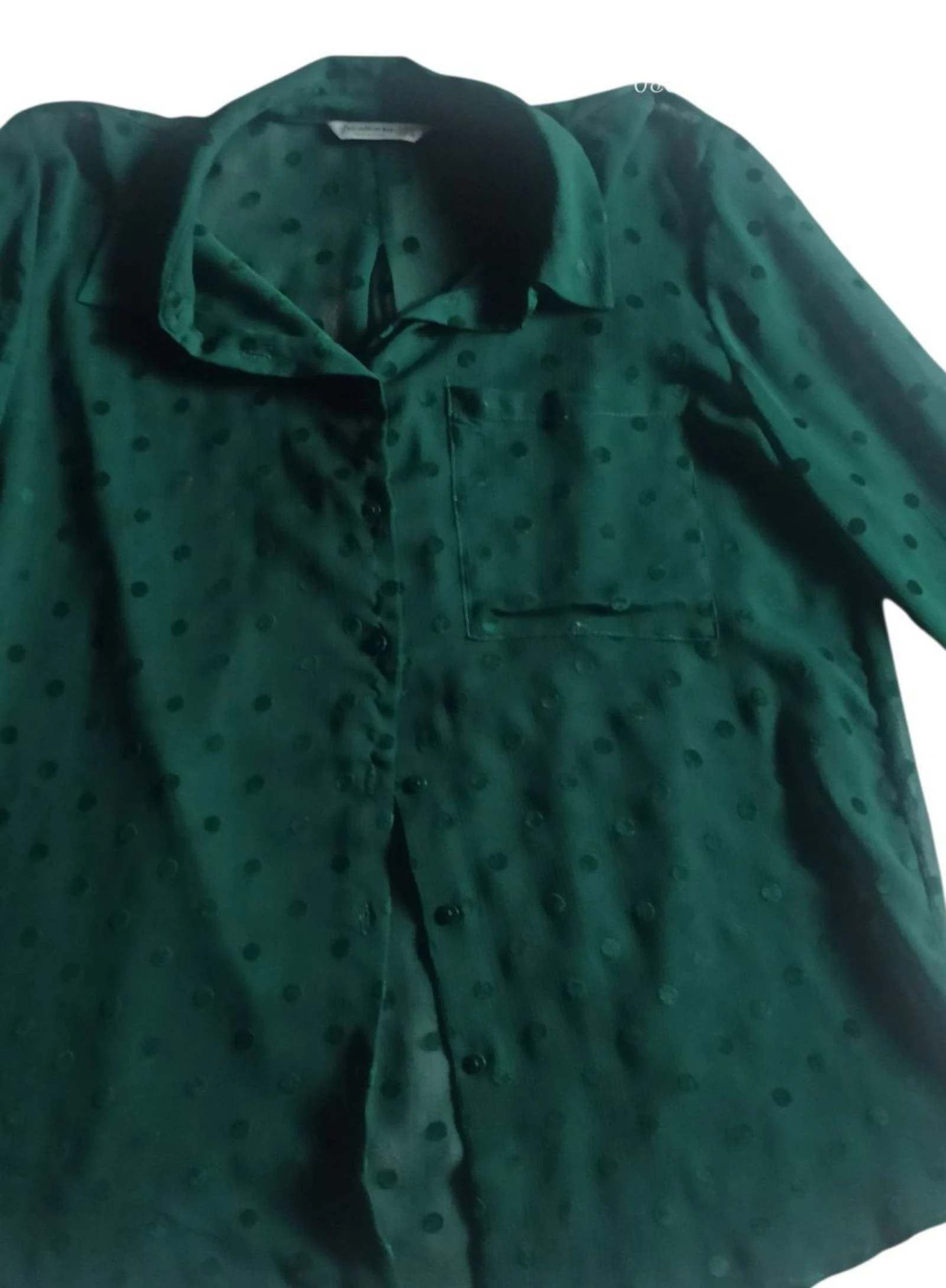 Blusa camisera verde esmeralda – photo 3